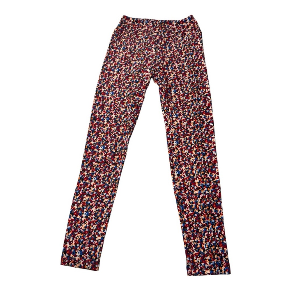 NEW LulaRoe LLR Red Blue Orange Purple Abstract Dot Pattern One Size OS Leggings